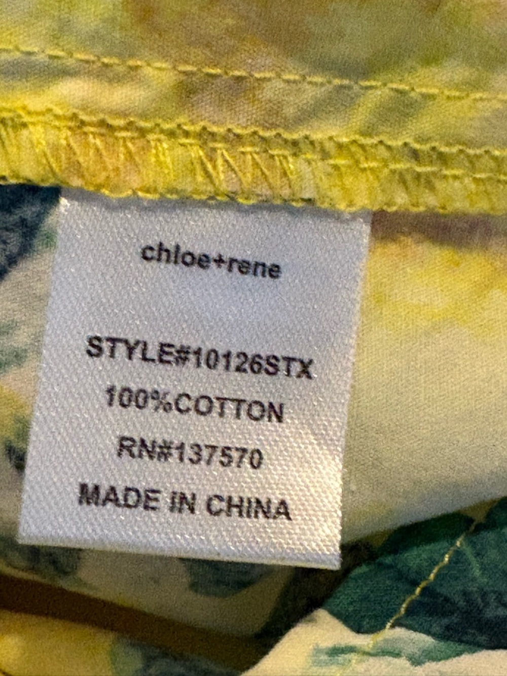 Chloe+Rene Lemon Print Sleeveless Cotton Dress Size 2X - Picture 7 of 8